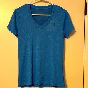NWT Under Armour Women's Blue V-Neck Top. Size XS